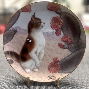 Faux Paw By Irene Spencer Decorative Plate, “Cats & Flowers”
#1024244